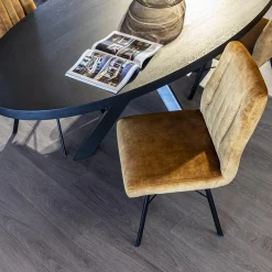 Best Straluma Chique eetkamerstoel velours goud