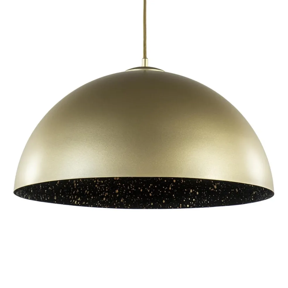 Cheap Straluma Chique hanglamp mat goud met zwarte binnenzijde
