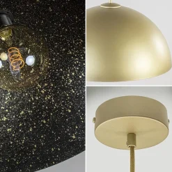Cheap Straluma Chique hanglamp mat goud met zwarte binnenzijde