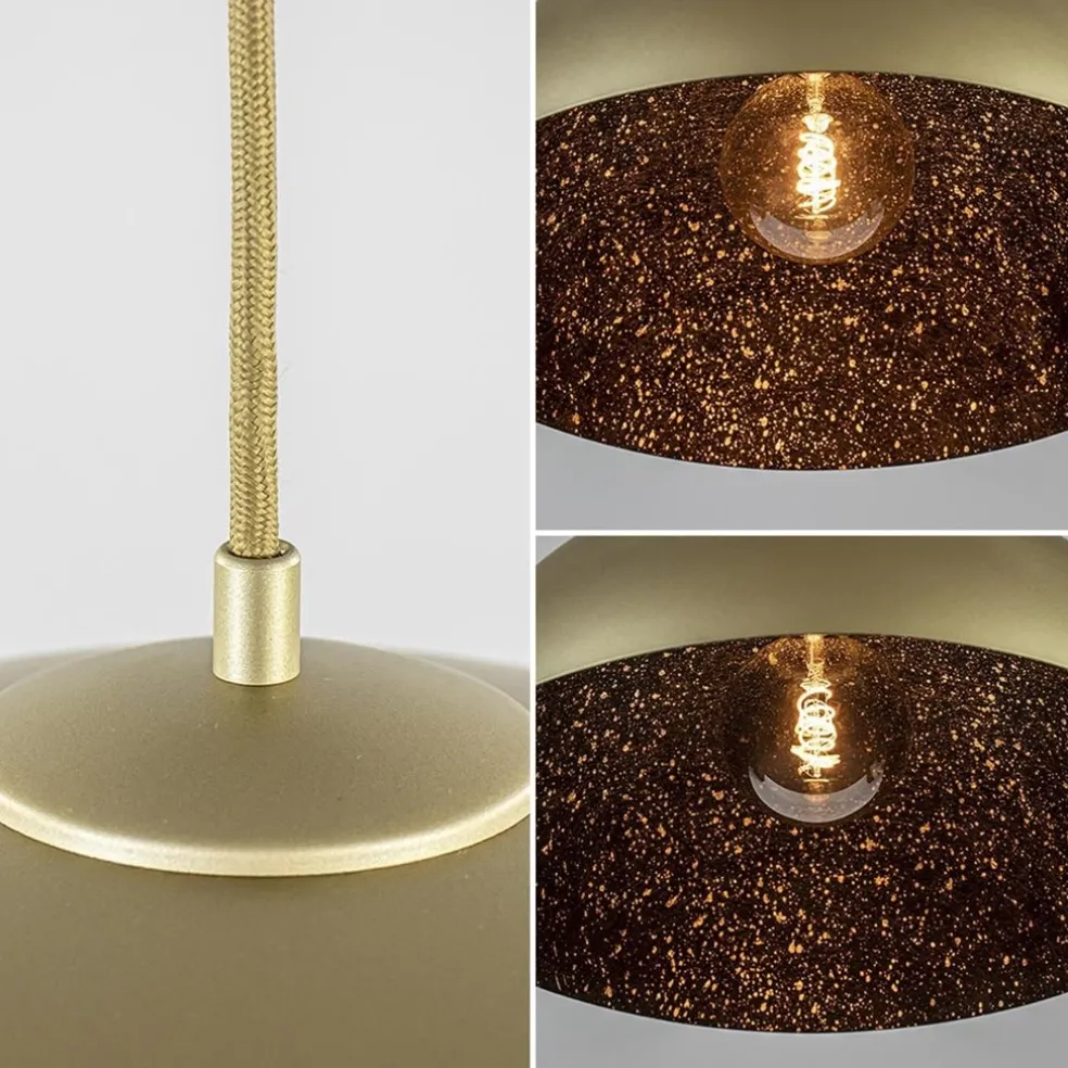 Cheap Straluma Chique hanglamp mat goud met zwarte binnenzijde