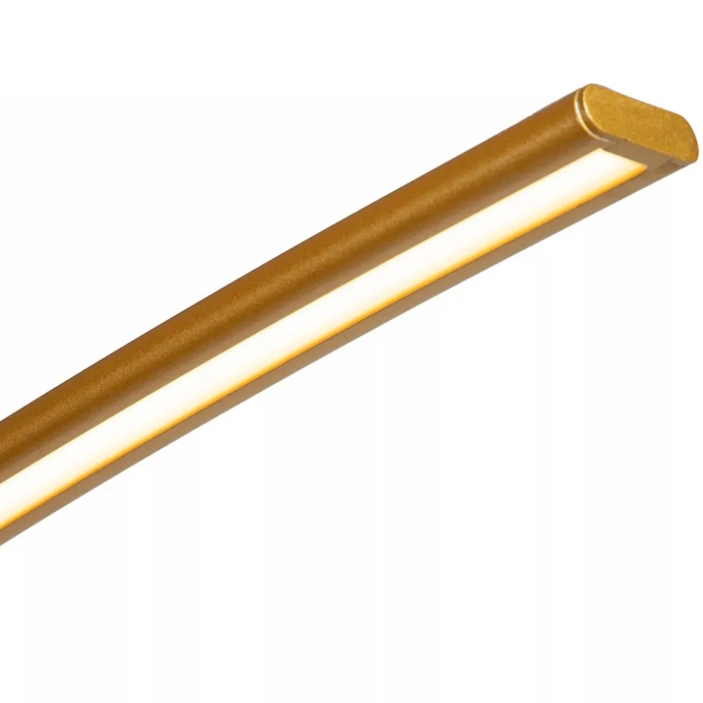 Outlet Straluma Chique LED vloerlamp goud met zwart marmer