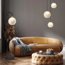 Cheap Straluma Chique 3-lichts hanglamp rond zwart-goud + opaal glas