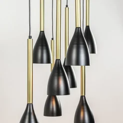 Best Sale Straluma Chique 8-lichts hanglamp zwart met goud