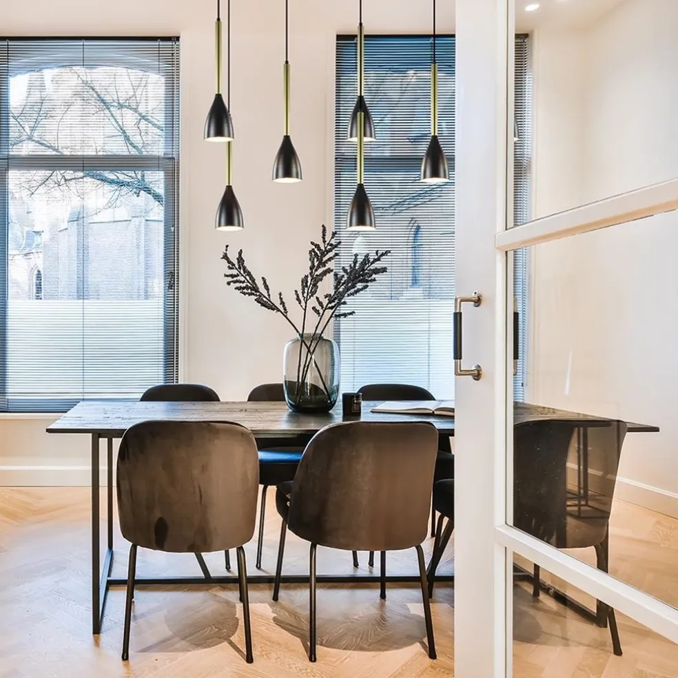 Best Sale Straluma Chique 8-lichts hanglamp zwart met goud