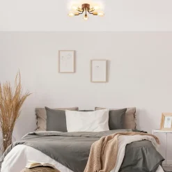 Outlet Straluma Chique plafondlamp mat zwart met goud