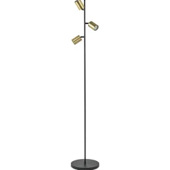 Flash Sale Straluma Chique staande lamp mat zwart met gouden spots