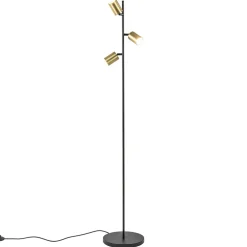 Flash Sale Straluma Chique staande lamp mat zwart met gouden spots