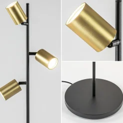 Flash Sale Straluma Chique staande lamp mat zwart met gouden spots