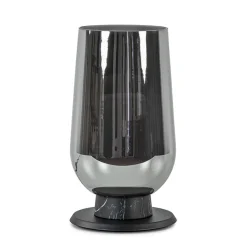 Flash Sale Straluma Chique tafellamp zwart marmer met smoke glazen kap