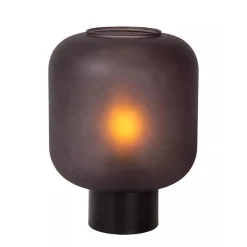 Discount Straluma Chique tafellamp zwart met mat zwart glas
