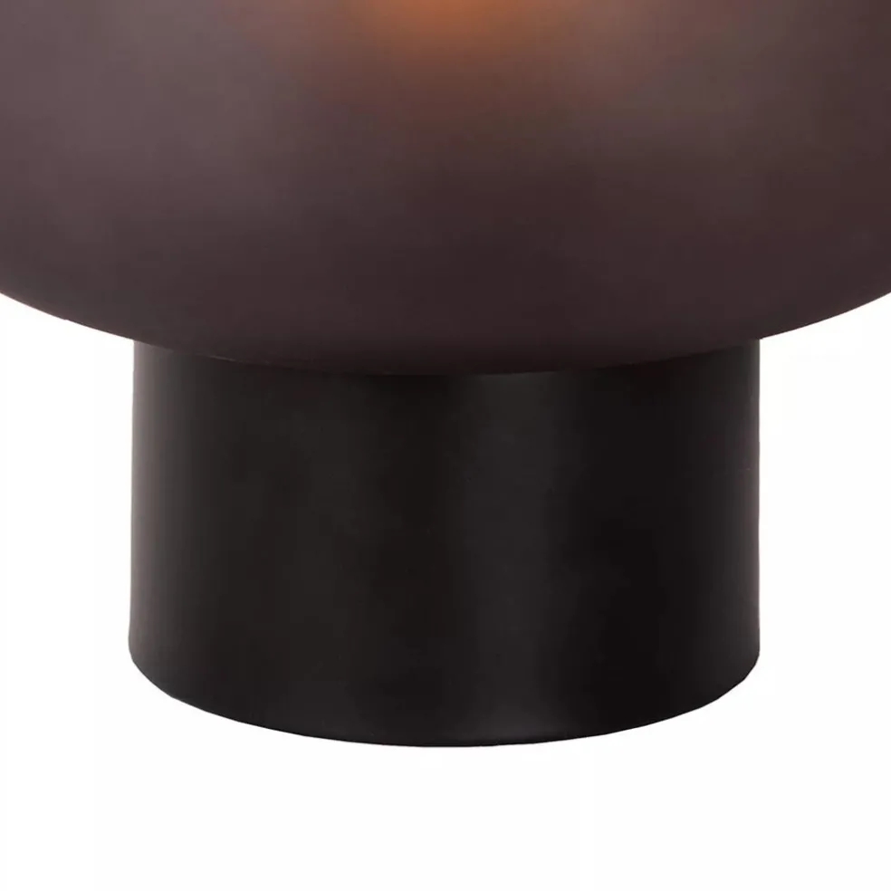 Discount Straluma Chique tafellamp zwart met mat zwart glas