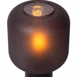 Discount Straluma Chique tafellamp zwart met mat zwart glas