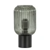 Online Straluma Chique tafellamp zwart met smal smoke glas
