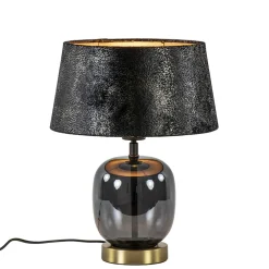 Fashion Straluma Chique tafellamp zwart/goud met kap