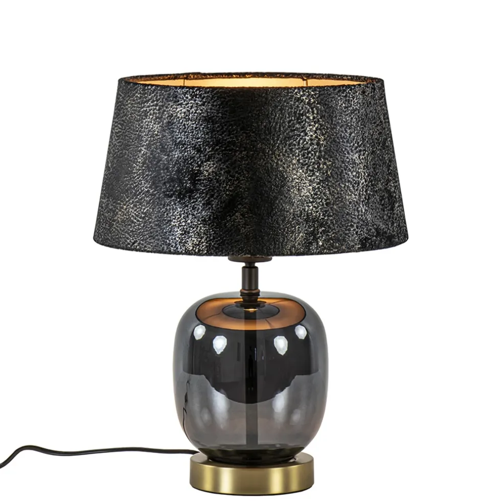Fashion Straluma Chique tafellamp zwart/goud met kap
