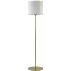Discount Straluma Chique vloerlamp mat goud met mat witte glazen kap