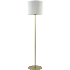 Discount Straluma Chique vloerlamp mat goud met mat witte glazen kap