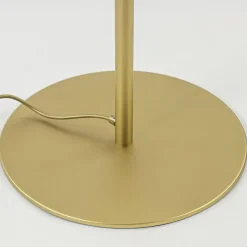 Discount Straluma Chique vloerlamp mat goud met mat witte glazen kap