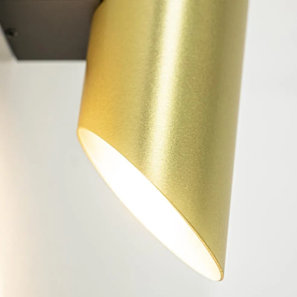 Hot Straluma Chique wandlamp solid brass met zwart up+down