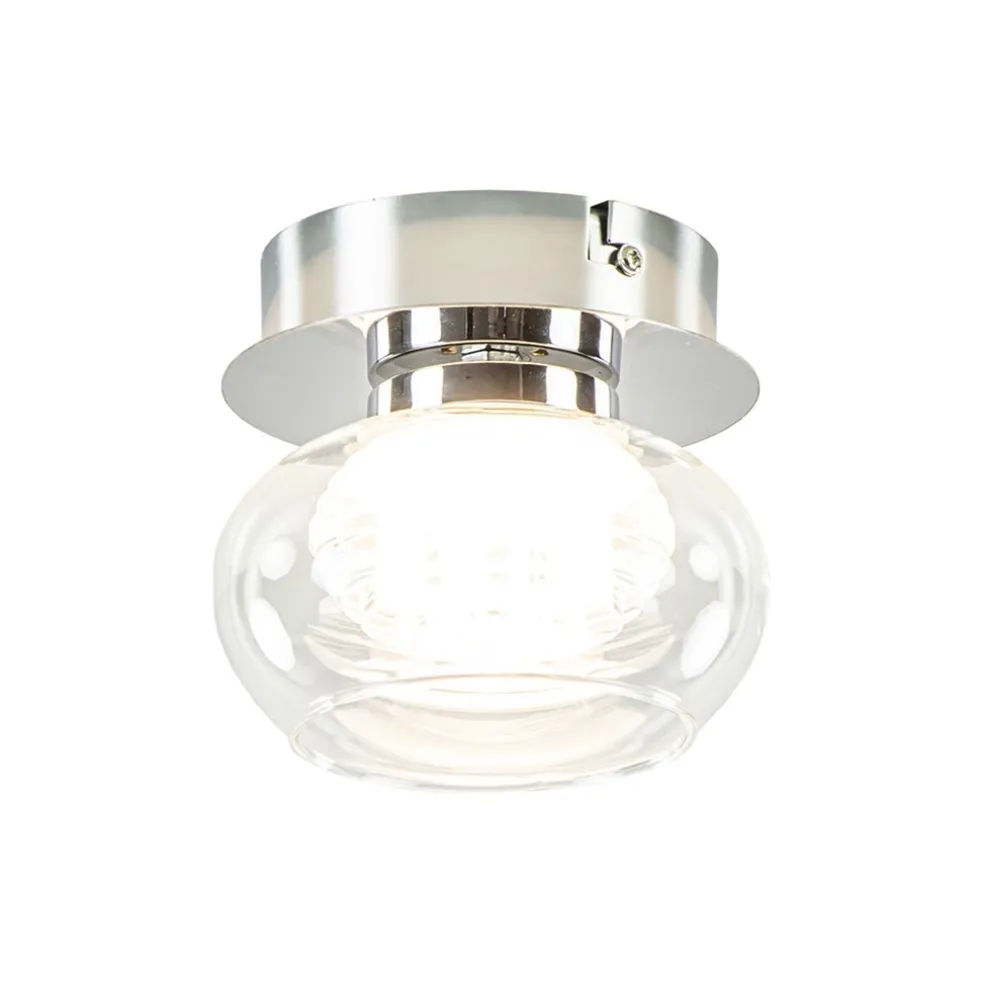 Store Straluma Chromen plafondlamp met helder glas incl. LED