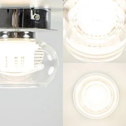 Store Straluma Chromen plafondlamp met helder glas incl. LED