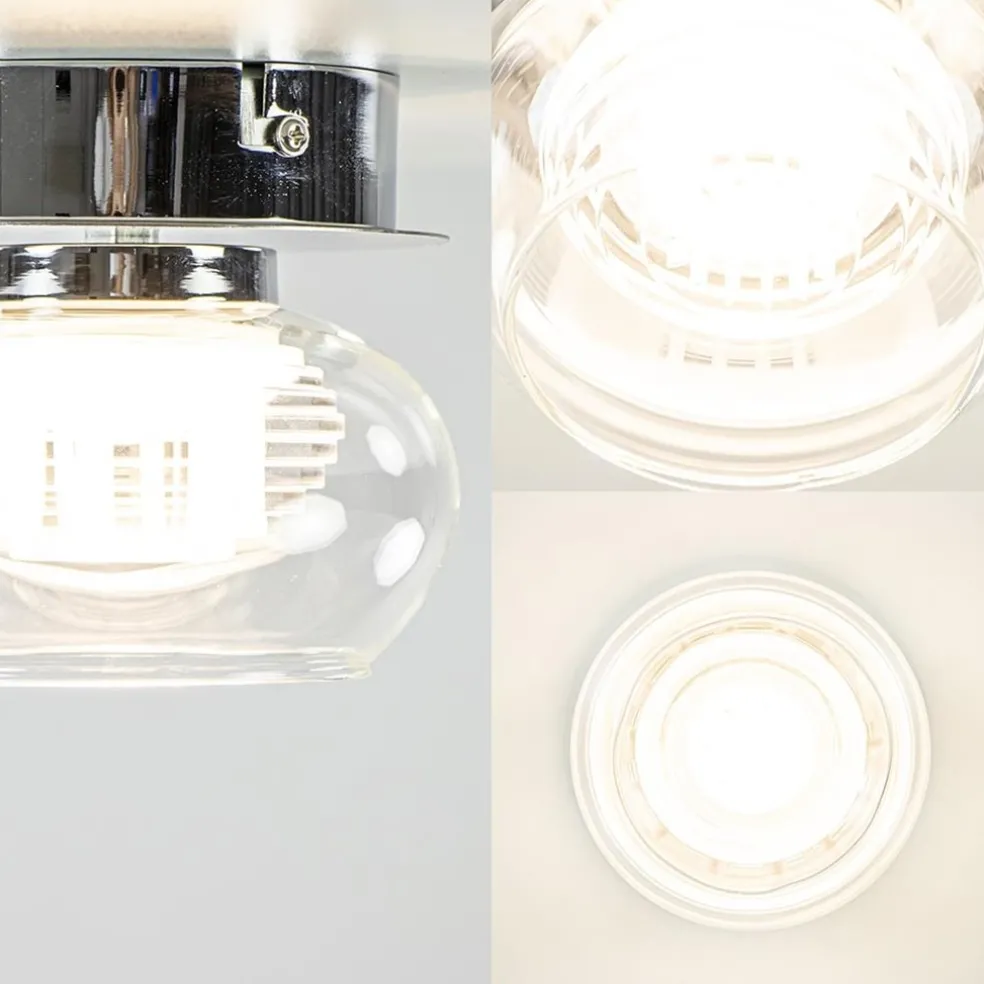 Store Straluma Chromen plafondlamp met helder glas incl. LED
