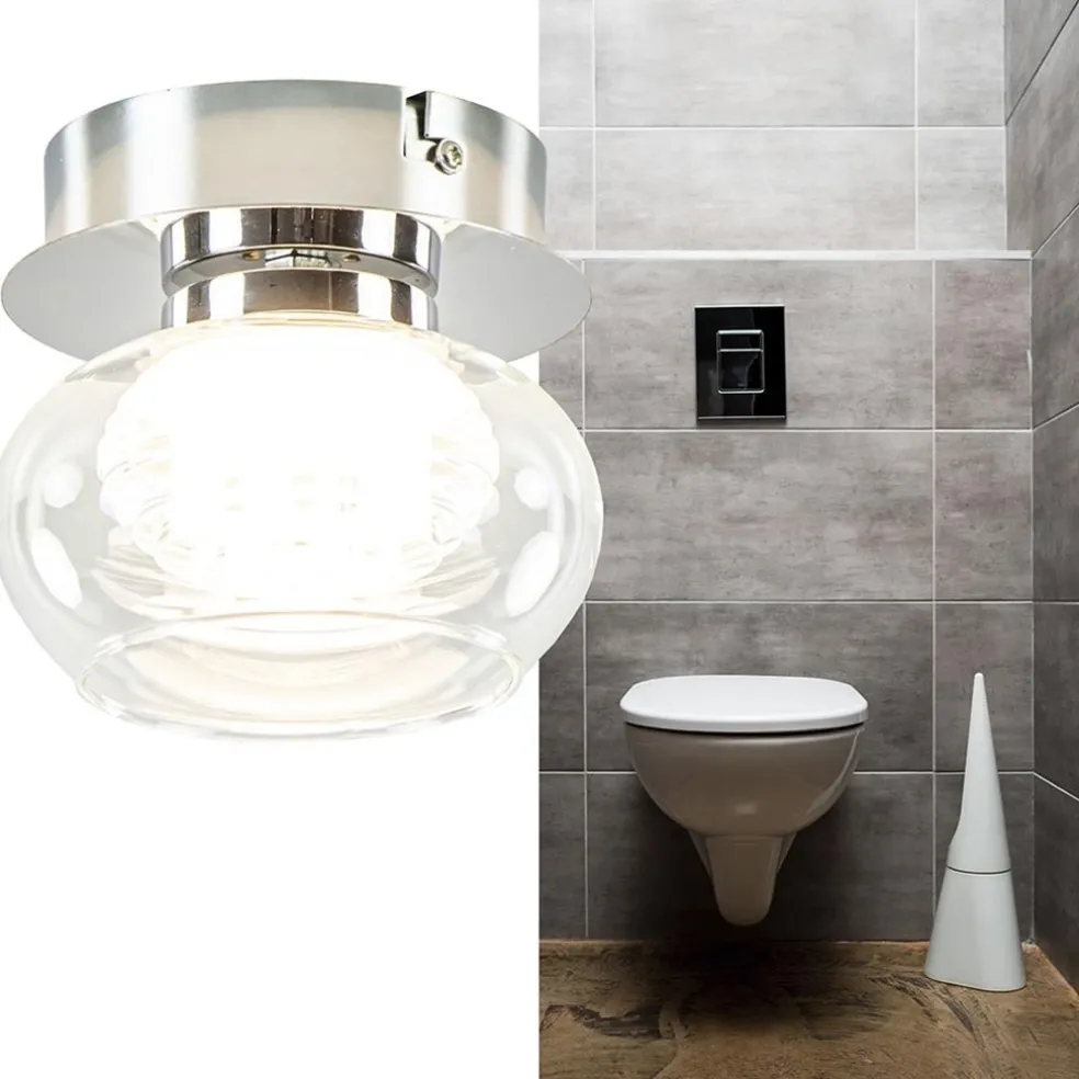 Store Straluma Chromen plafondlamp met helder glas incl. LED