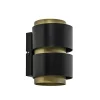 Best Straluma Cilinder wandlamp G9 mat zwart met goud