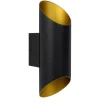 New Straluma Cilinder wandlamp zwart goud up+down