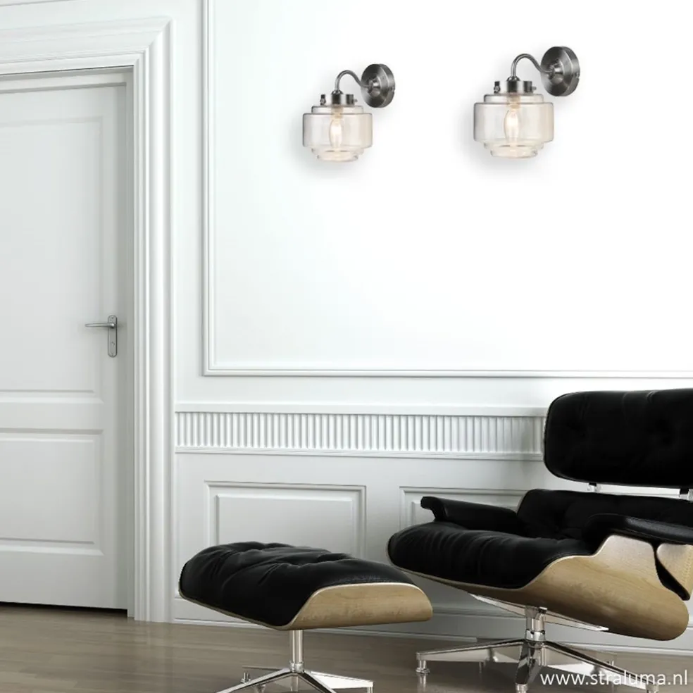 Flash Sale Straluma Deco wandlamp staal met helder glas