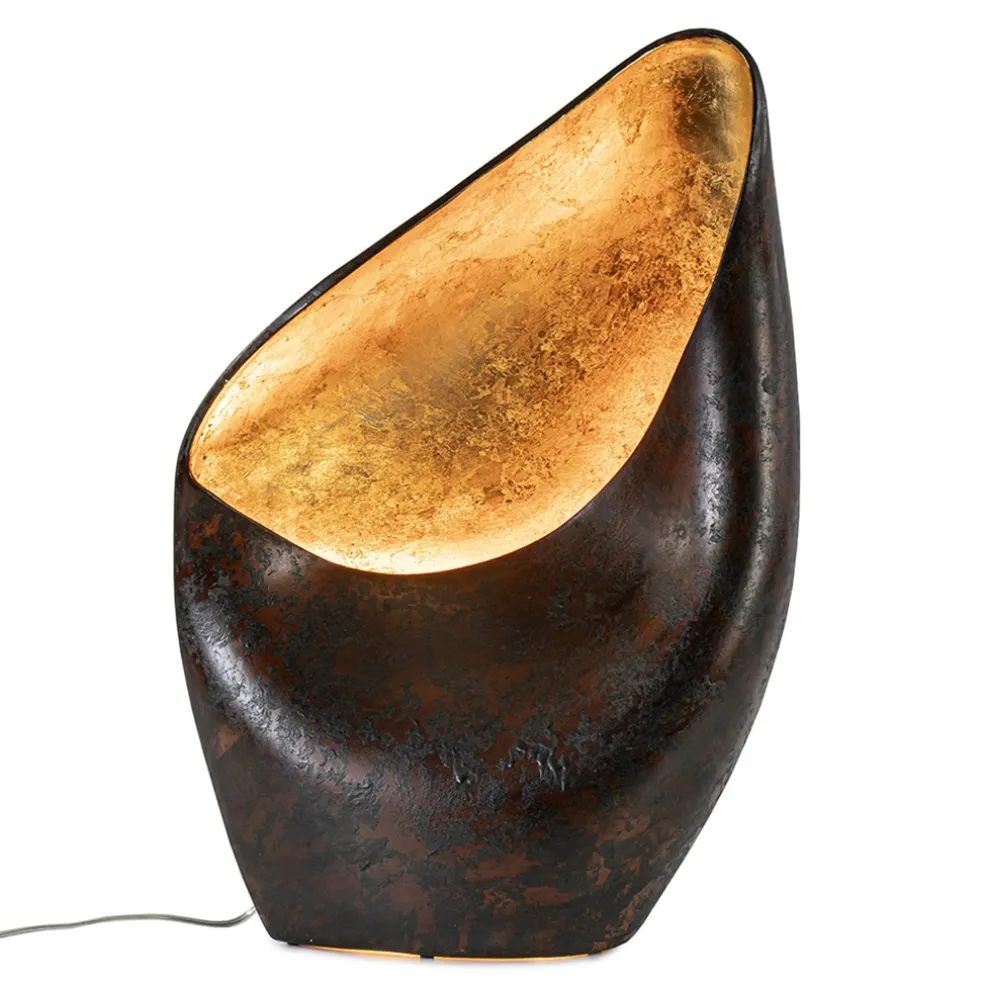 Cheap Straluma Decoratieve tafellamp corten brown met goldleaf