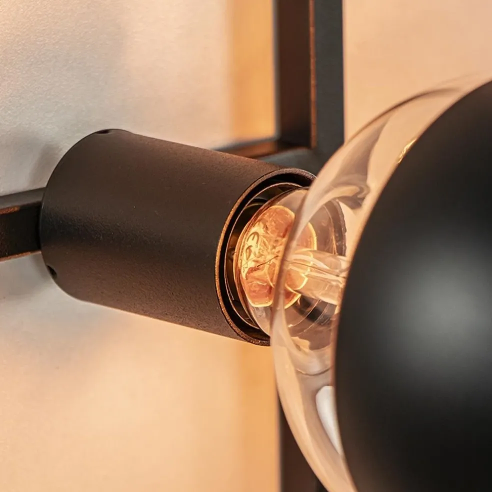 Store Straluma Decoratieve wandlamp zwart inclusief potten