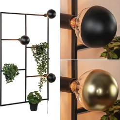 Store Straluma Decoratieve wandlamp zwart inclusief potten