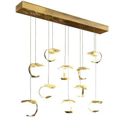 Cheap Straluma Design eettafelhanglamp 10-lichts goldleaf
