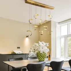 Cheap Straluma Design eettafelhanglamp 10-lichts goldleaf