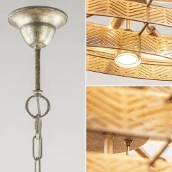 Fashion Straluma Design hanglamp ovaal oud zilver
