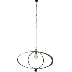 New Straluma Design hanglamp textured black ovaal