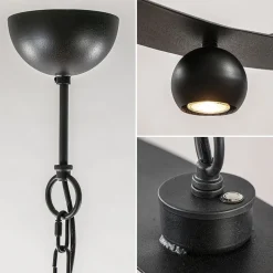 New Straluma Design hanglamp textured black ovaal