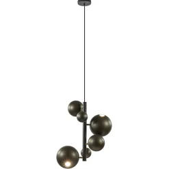 Best Sale Straluma Design hanglamp zwart met platinum bollen 2L