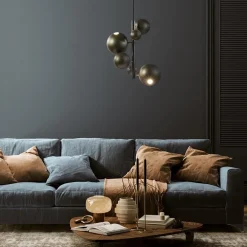 Best Sale Straluma Design hanglamp zwart met platinum bollen 2L