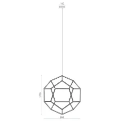 Flash Sale Straluma Design LED hanglamp goud 80x100 cm
