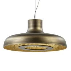 Discount Straluma Design LED hanglamp koepel brushed brons met goldleaf