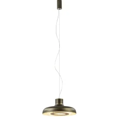 Discount Straluma Design LED hanglamp koepel brushed brons met goldleaf
