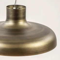 Discount Straluma Design LED hanglamp koepel brushed brons met goldleaf