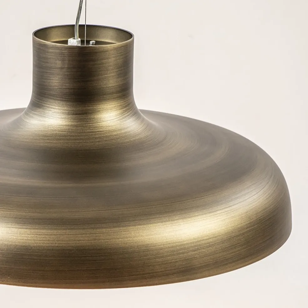 Discount Straluma Design LED hanglamp koepel brushed brons met goldleaf
