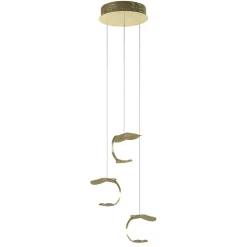 Flash Sale Straluma Design LED hanglamp 3-lichts rond goldleaf