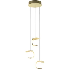 Flash Sale Straluma Design LED hanglamp 3-lichts rond goldleaf