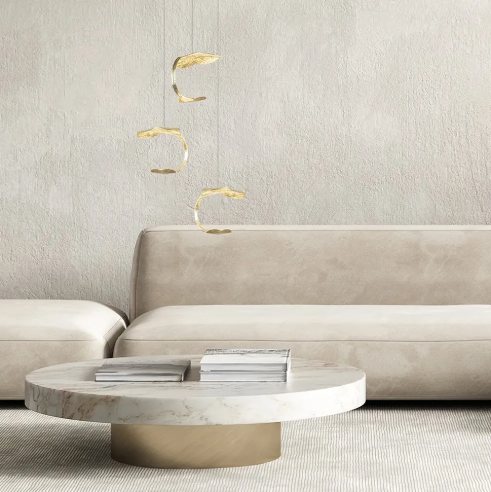 Flash Sale Straluma Design LED hanglamp 3-lichts rond goldleaf