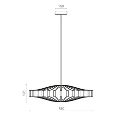 Discount Straluma Design LED hanglamp Wheel zwart 75 cm