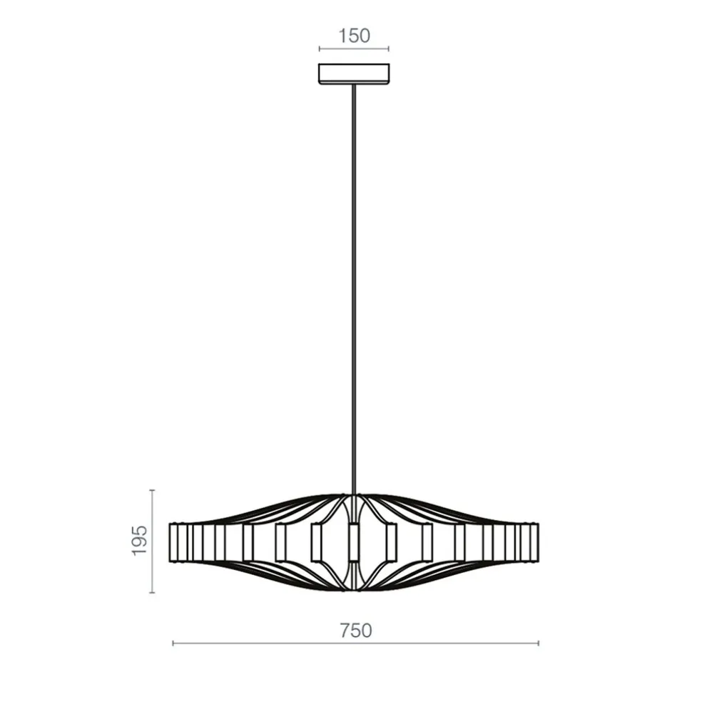 Discount Straluma Design LED hanglamp Wheel zwart 75 cm
